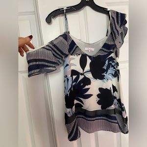 Parker off shoulder silk top